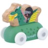 Véhicule roulant chevalier et dragon Cross Roads - Voiture en bois - Janod