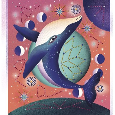 Peinture pointillisme 3D Animaux cosmiques - Janod