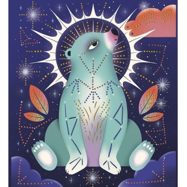 Peinture pointillisme 3D Animaux cosmiques - Janod