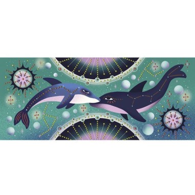 Peinture pointillisme 3D Animaux cosmiques - Janod