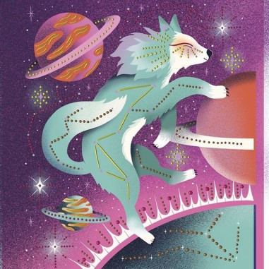 Peinture pointillisme 3D Animaux cosmiques - Janod