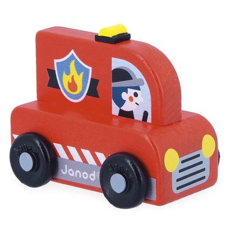Camion de pompier Cross Roads - Jouet en bois - Janod