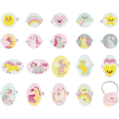 Set de 20 Bagues Licorne : Beauté - Janod