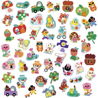 Grandes Gommettes Printemps : Mosaïque, gommettes & stickers - Janod