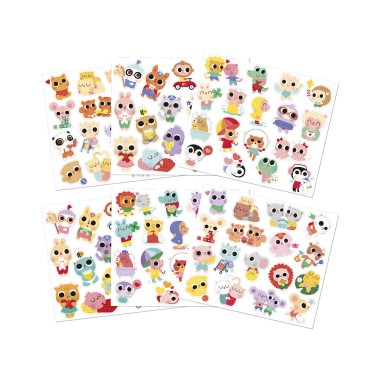 Gommettes stickers - Bébés Animaux - Janod