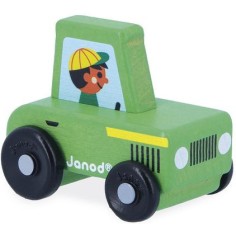 Tracteur vert Cross Roads - Jouet en bois - Janod