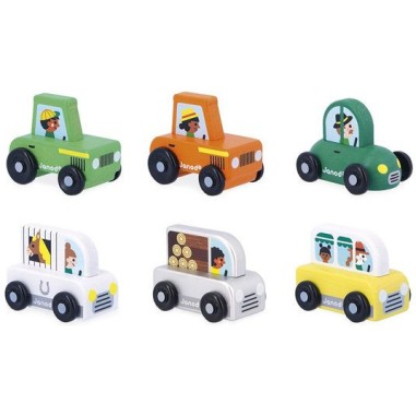 Petite voiture Cross Roads - Jouet en bois - Janod