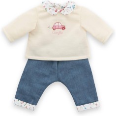 Vêtement pour poupon 30 cm : t-shirt et jean- week-end à paris - Corolle