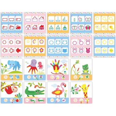 Coffret Créatif Dessin et Coloriage - 3 ans : Peinture par numéro & coloriage - Janod