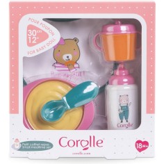 Coffret accessoirs pour premier poupon 30 cm : repas rose - Corolle