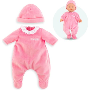 Vêtements pour grands poupons 36 cm mon classique : pyjama rose et bonnet - Corolle