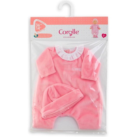 Vêtements pour grands poupons 36 cm mon classique : pyjama rose et bonnet - Corolle