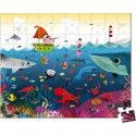 Puzzle Valisette Le Monde Sous Marin - 100 pieces - Janod
