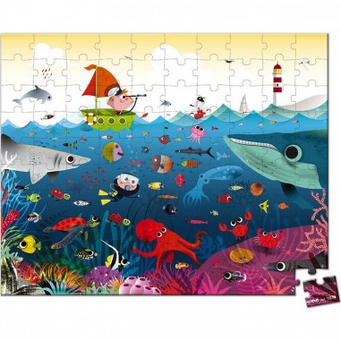 Puzzle Boîte de rangement de puzzle 3D: monde sous-marin