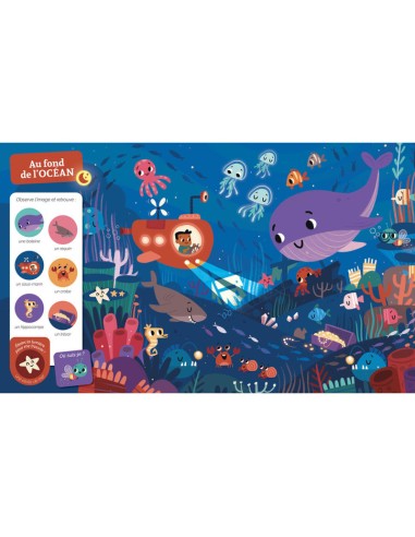 Livre Cherche et trouve des tout-petits qui brille dans la nuit - Auzou