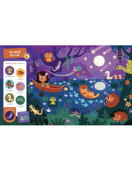 Livre Cherche et trouve des tout-petits qui brille dans la nuit - Auzou
