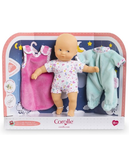 Coffret mini calin poupon 20 cm et accessoires : bonne nuit papillons - Corolle