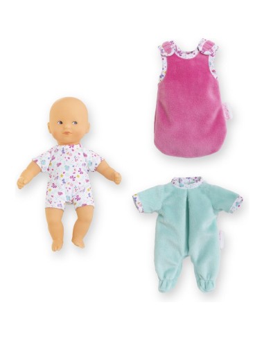 Coffret mini calin poupon 20 cm et accessoires : bonne nuit papillons - Corolle