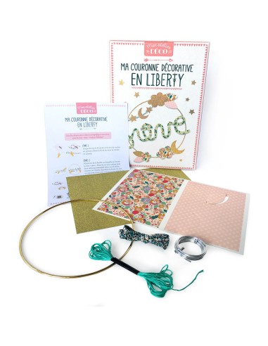 Mon atelier déco - Ma couronne en liberty - Auzou