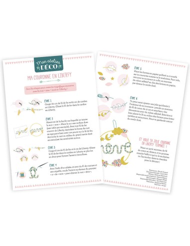 Mon atelier déco - Ma couronne en liberty - Auzou