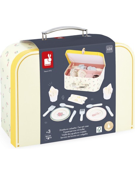 Dinette enfant 2 ans, dinette jouet - Valise dinette vintage - Janod