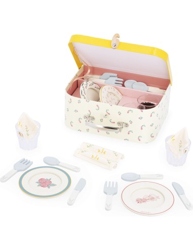 Dinette enfant 2 ans, dinette jouet - Valise dinette vintage - Janod