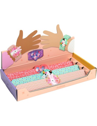 Bracelets enrouleur - fille - Display de 15 - 3 designs - Djeco