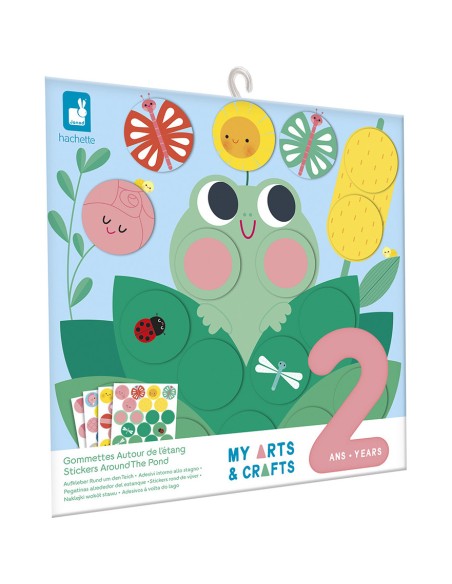 Coffret Créatif Gommettes Autour de l'étang - 2 ans : Mosaïque, gommettes & stickers - Janod