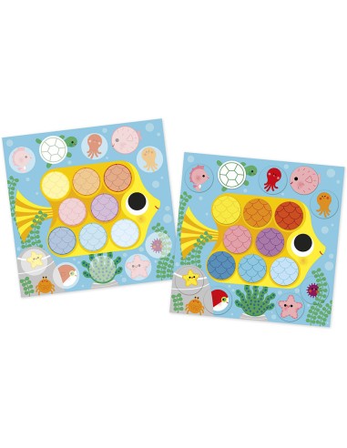 Coffret Créatif Gommettes Autour de l'étang - 2 ans : Mosaïque, gommettes & stickers - Janod