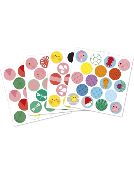 Coffret Créatif Gommettes Autour de l'étang - 2 ans : Mosaïque, gommettes & stickers - Janod