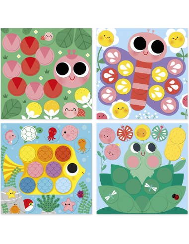 Coffret Créatif Gommettes Autour de l'étang - 2 ans : Mosaïque, gommettes & stickers - Janod