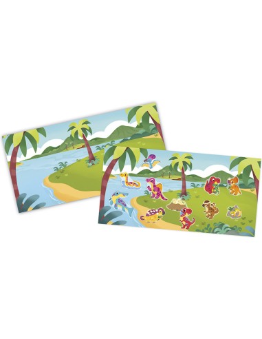 Stickers épais repositionnables Dinos - Janod