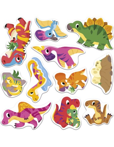 Stickers épais repositionnables Dinos - Janod