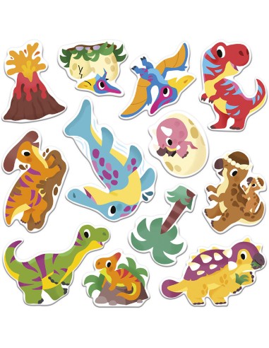 Stickers épais repositionnables Dinos - Janod