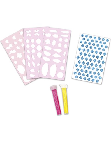 Kit Créatif - Stickers Mousse Sables Fluo Amis de la Forêt : Sable, Paillettes, Dorure & Strass - Janod