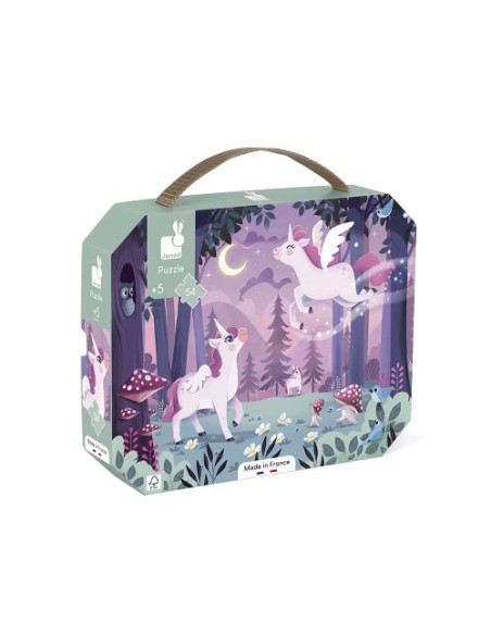 Puzzle 54 pièces, thème licorne, pour enfant 5 ans - Janod