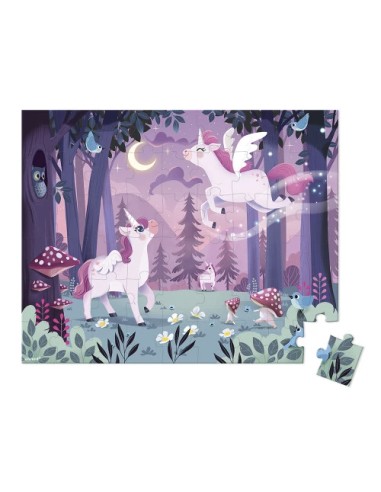 Puzzle 54 pièces, thème licorne, pour enfant 5 ans - Janod