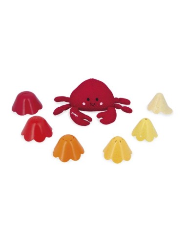 Jouet de bain bébé 10 mois - éponge et seaux pour le bain - Janod