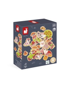 Magnets Ferme - 24 aimants bois pour tableau enfant 2 ans - Janod