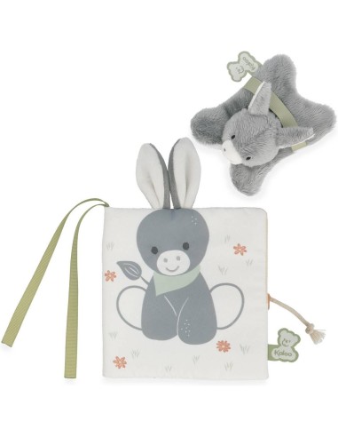 Livre d'éveil en tissu pour bébé - Imagier et petit doudou âne, - Kaloo