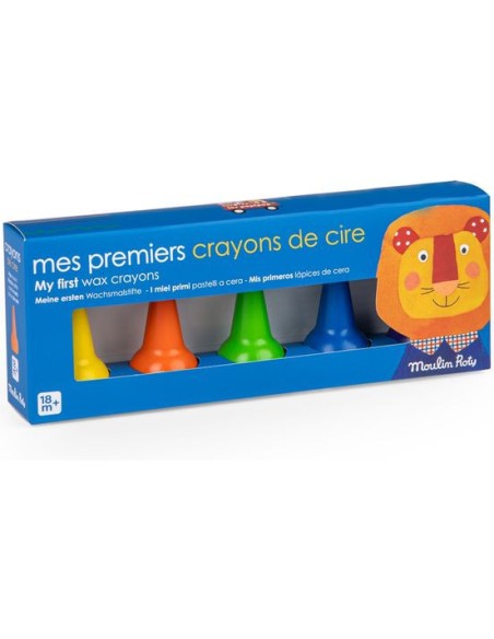 5 crayons de cire Les Popipop - Moulin Roty