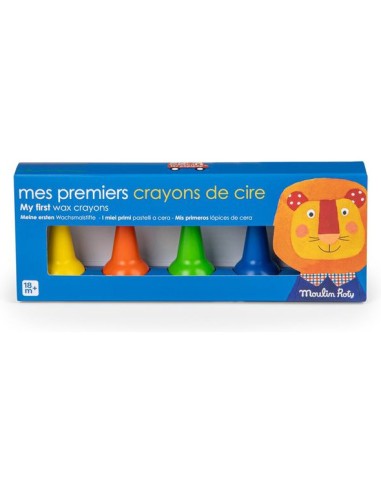 5 crayons de cire Les Popipop - Moulin Roty