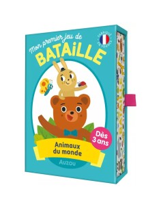 Mon premier jeu de bataille : Animaux du monde - Auzou