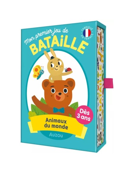 Mon premier jeu de bataille : Animaux du monde - Auzou