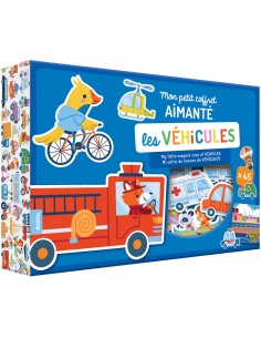 Mon petit coffret aimanté - Les véhicules - Auzou