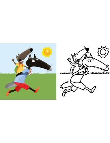 Mes premiers coloriages - P'tit loup - Les vacances - Auzou