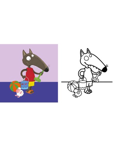 Mes premiers coloriages - P'tit loup - Les vacances - Auzou