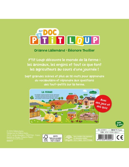 Mon doc p'tit loup - La ferme - Auzou