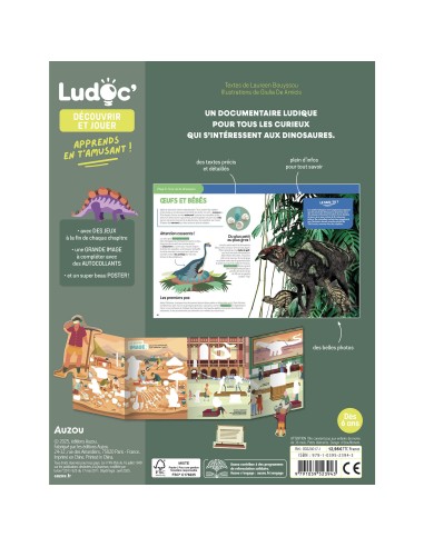 Ludoc - Découvrir et jouer - Les dinosaures - Auzou