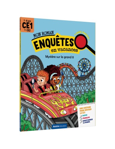 Mon roman - Enquêtes ce1 - Mystère sur le grand 8 - Auzou